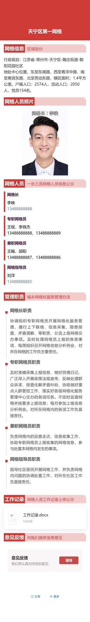 网格化管理信息预览图