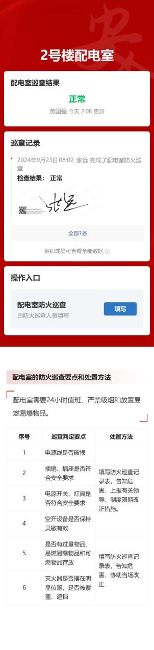 配电室防火巡查预览图