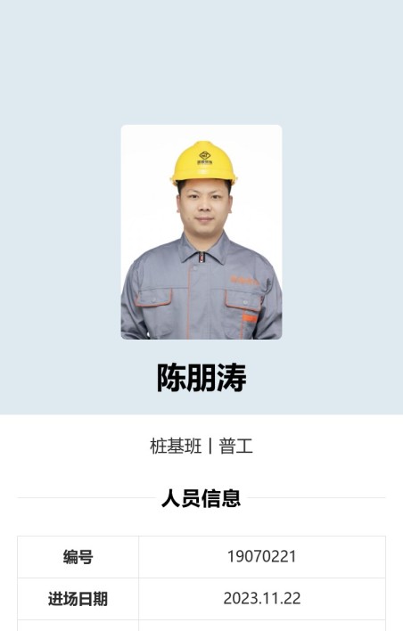 劳务人员实名信息