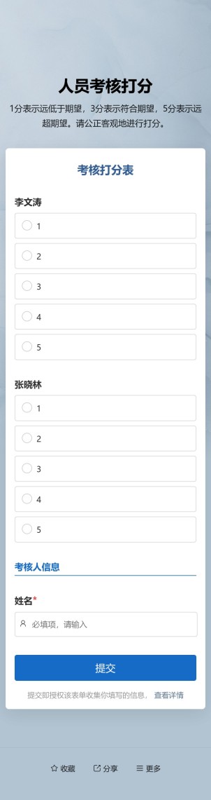 考核评分预览图
