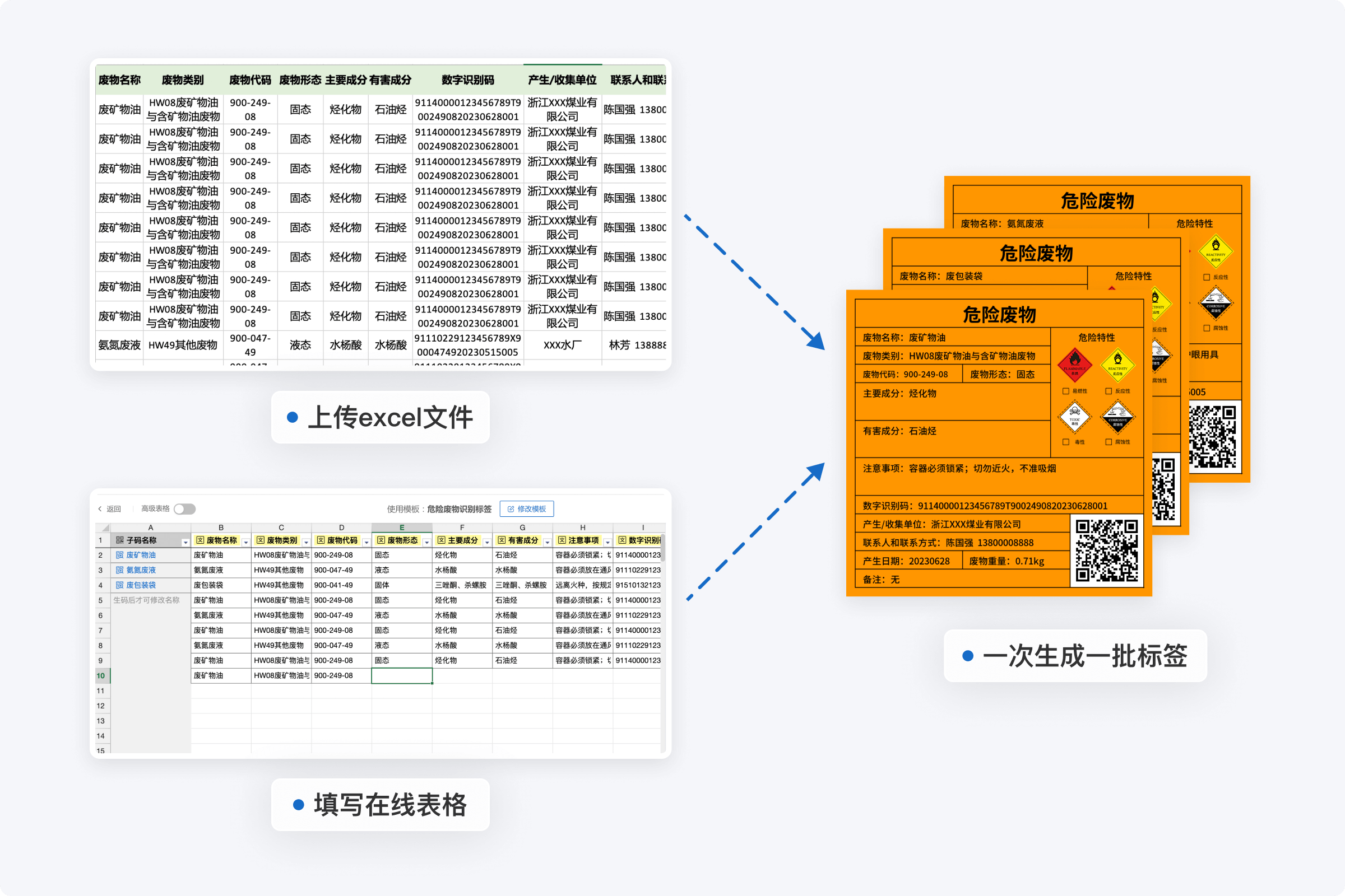 Excel 导入，一次生成一批