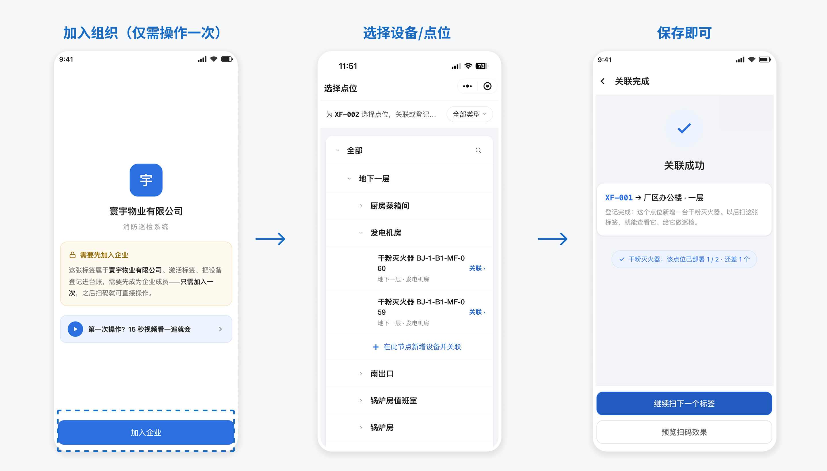 一线人员扫码激活设备