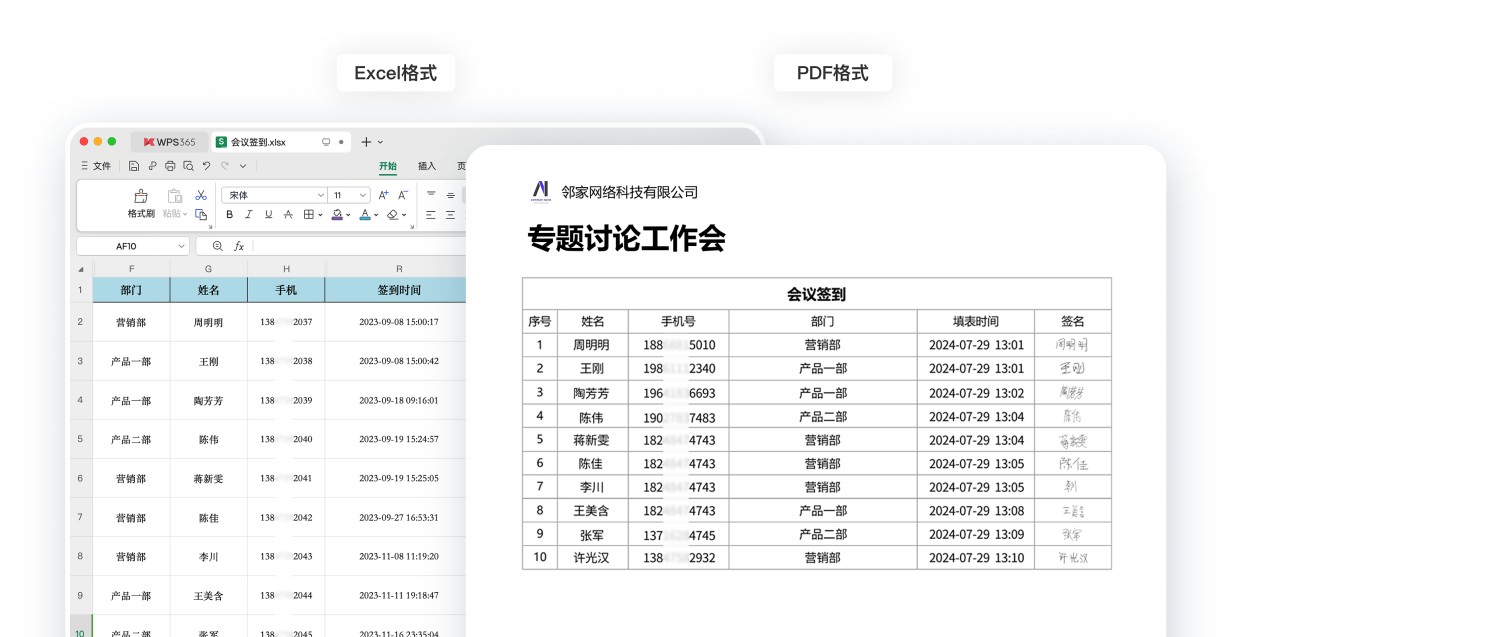 会议签到表